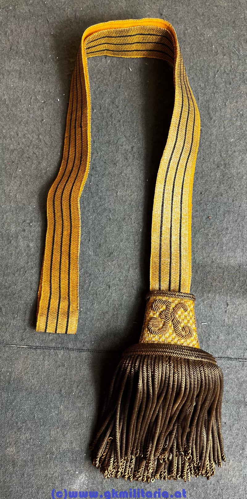 k.u.k. Säbel-Portepee für Offiziere Kaiser Karl I.! - TOP!!