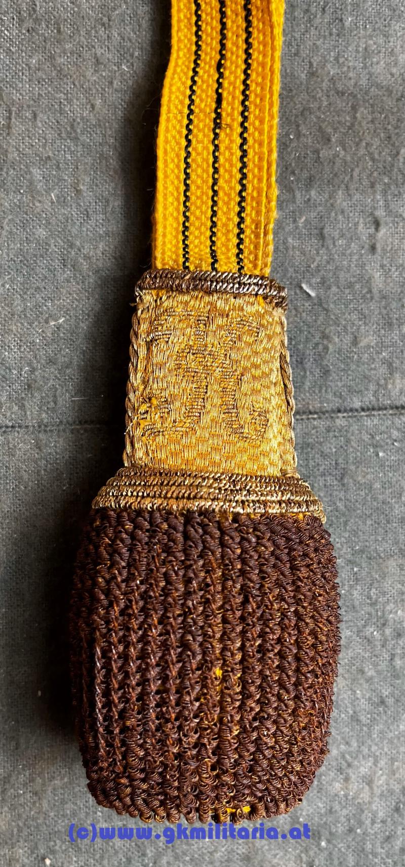 k.u.k. geschlossenes Portepee Fähnrich für Bajonett!!