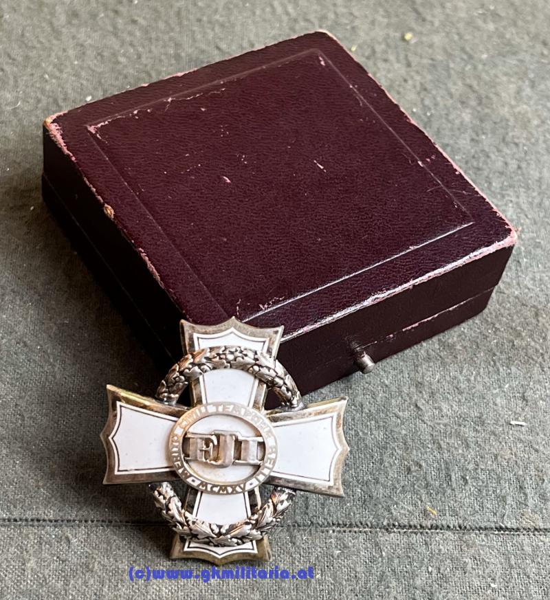 k.u.k. Kriegskreuz für Zivilverdienste 3. Klasse im Etui! - Rozet & Fischmeister, Wien !