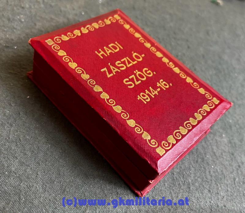 k.u.k. Patriotisches Abzeichen Ungarn - 4er Bund! - im originalem Etui!