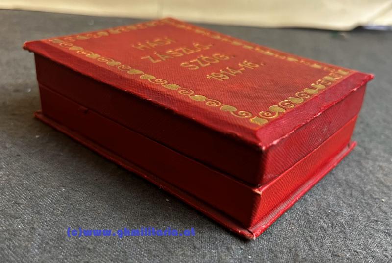 k.u.k. Patriotisches Abzeichen Ungarn - 4er Bund! - im originalem Etui!