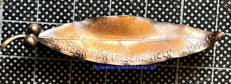 k.u.k. Witwen u. Waisen-Hilfsfond - Lorbeer für unsere Helden 1914-15 - Tragevariante