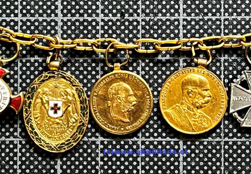 7-teilige Miniatur-Ordenskette - Frackkettchen! für Unteroffizier!