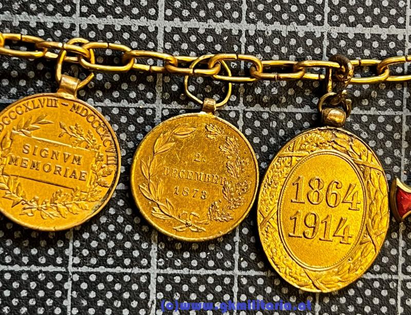 7-teilige Miniatur-Ordenskette - Frackkettchen! für Unteroffizier!