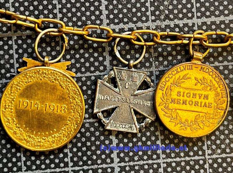 7-teilige Miniatur-Ordenskette - Frackkettchen! für Unteroffizier!