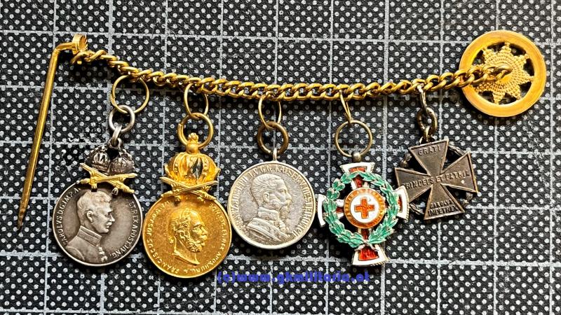 5-teilige Miniatur-Ordenskette - Frackkettchen! - für Offiziere!!