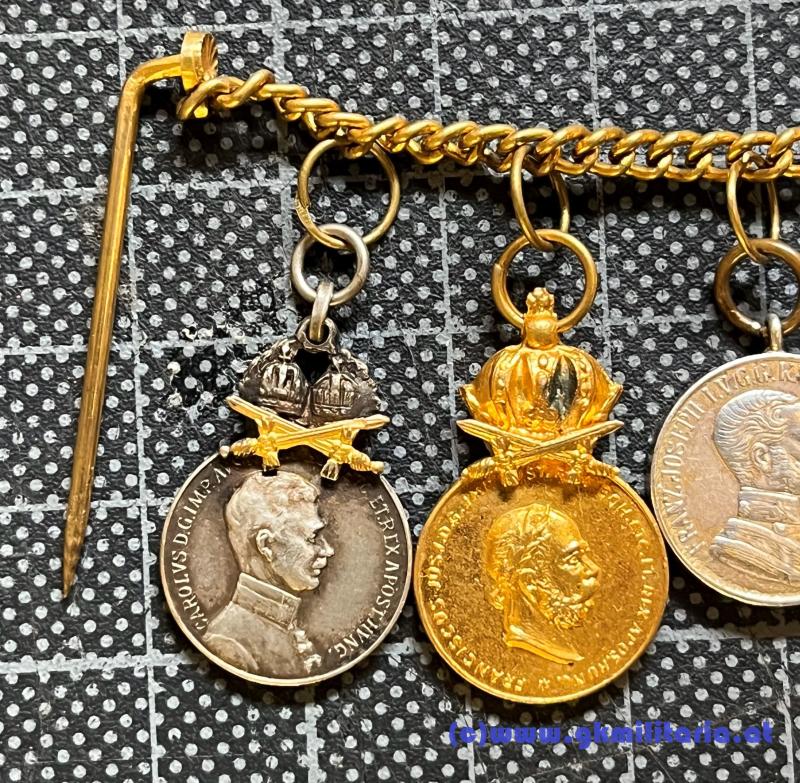 5-teilige Miniatur-Ordenskette - Frackkettchen! - für Offiziere!!