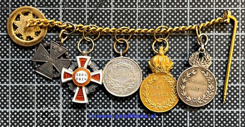 5-teilige Miniatur-Ordenskette - Frackkettchen! - für Offiziere!!