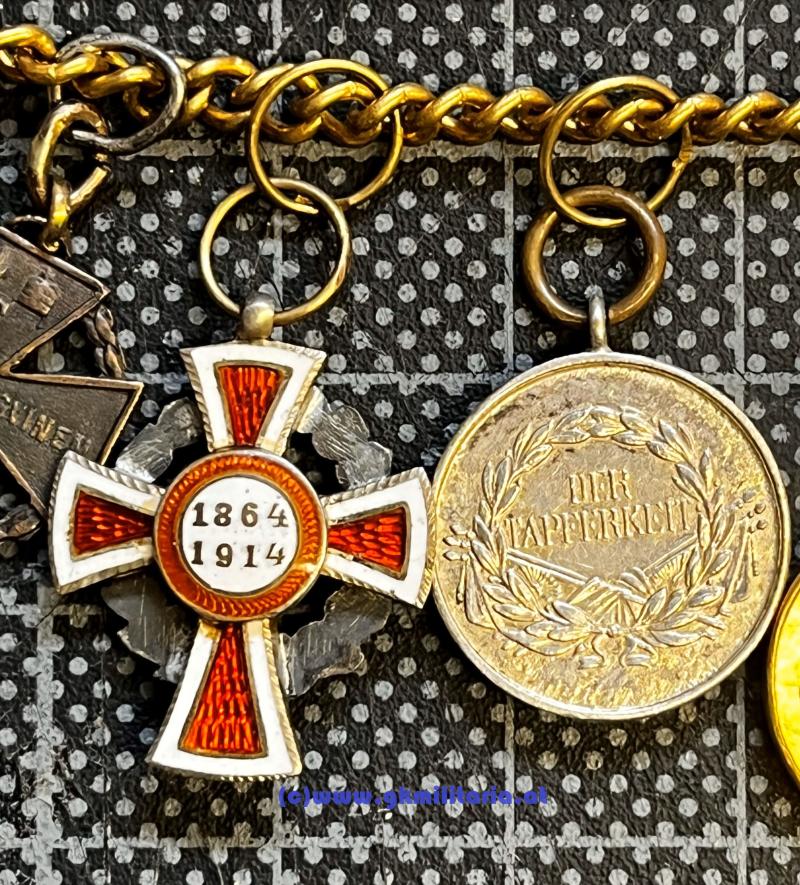 5-teilige Miniatur-Ordenskette - Frackkettchen! - für Offiziere!!