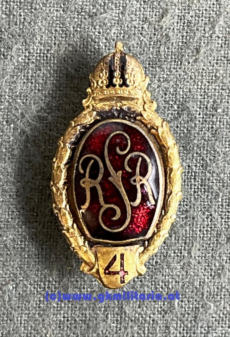 k.u.k. Kappenabzeichen Reitendes Schützenregiment Nr.4 - R.S.R.4/L.U.R. 4 !!