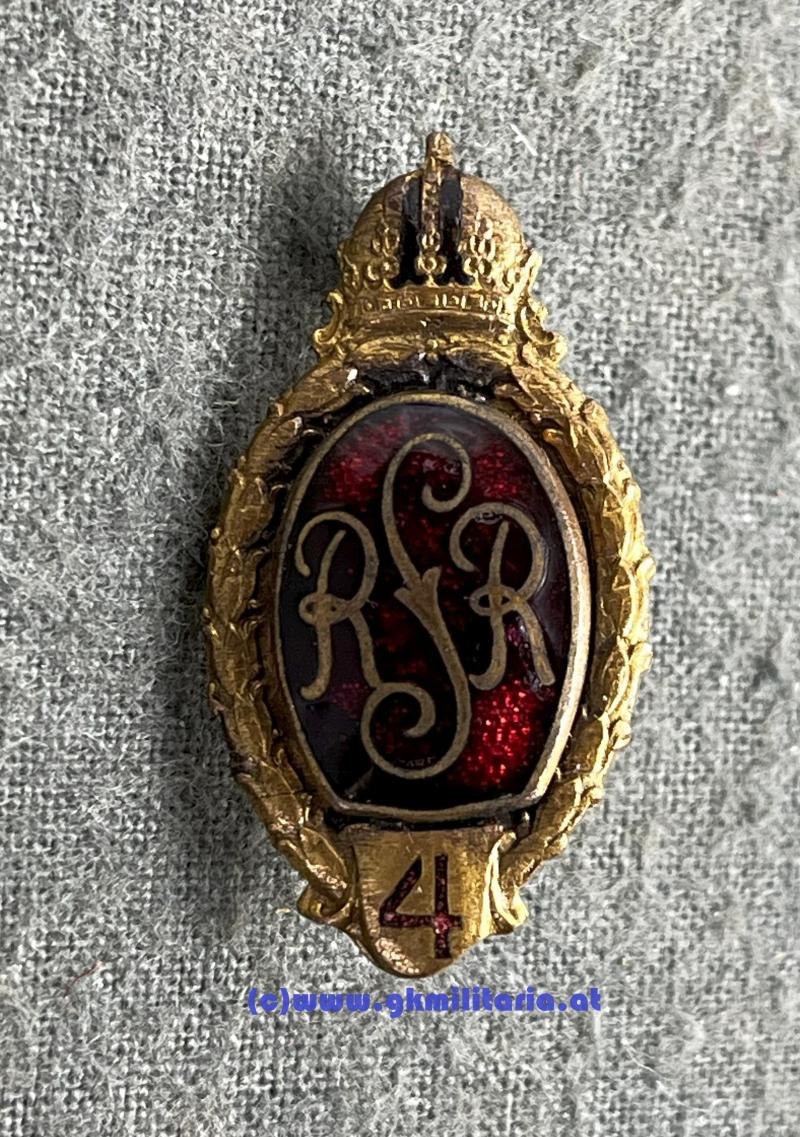 k.u.k. Kappenabzeichen Reitendes Schützenregiment Nr.4 - R.S.R.4/L.U.R. 4 !!
