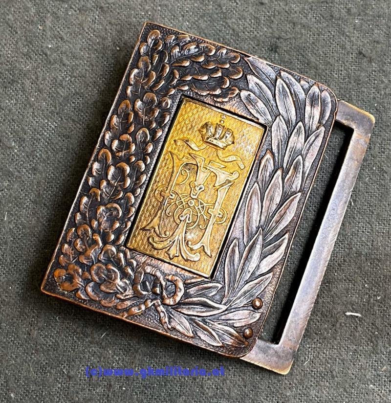 k.u.k. Offizierskoppelschloss - Kaiser Franz Josef I. - Variante! mit Hersteller Zimbler!