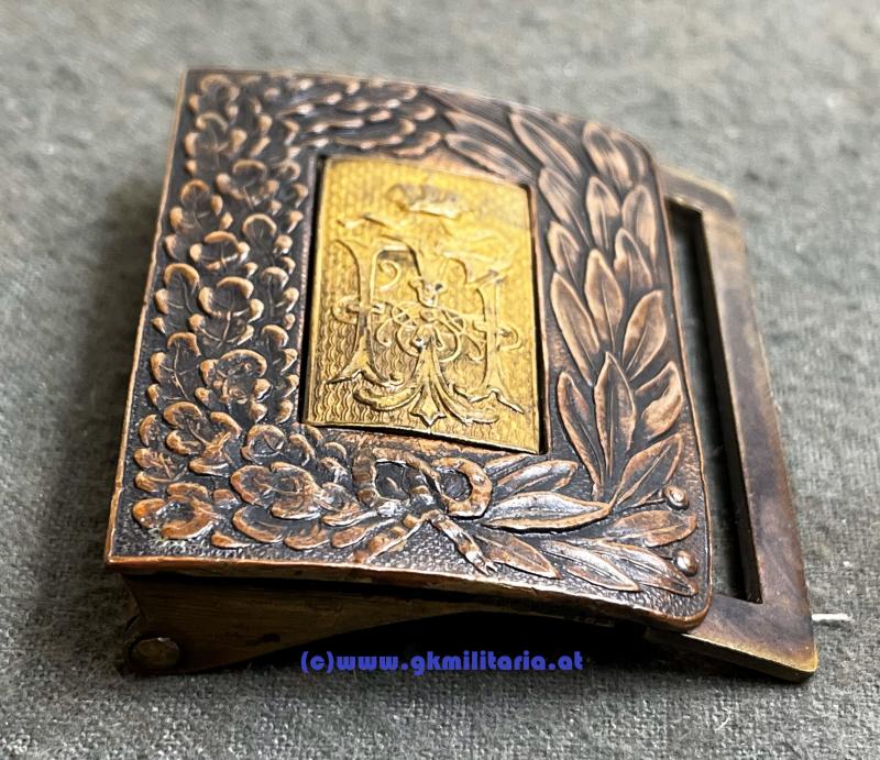 k.u.k. Offizierskoppelschloss - Kaiser Franz Josef I. - Variante! mit Hersteller Zimbler!