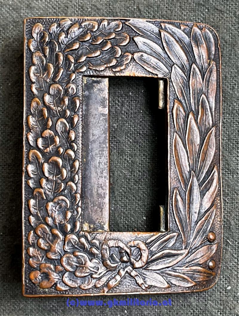 k.u.k. Offizierskoppelschloss - Kaiser Franz Josef I. - Variante! mit Hersteller Zimbler!