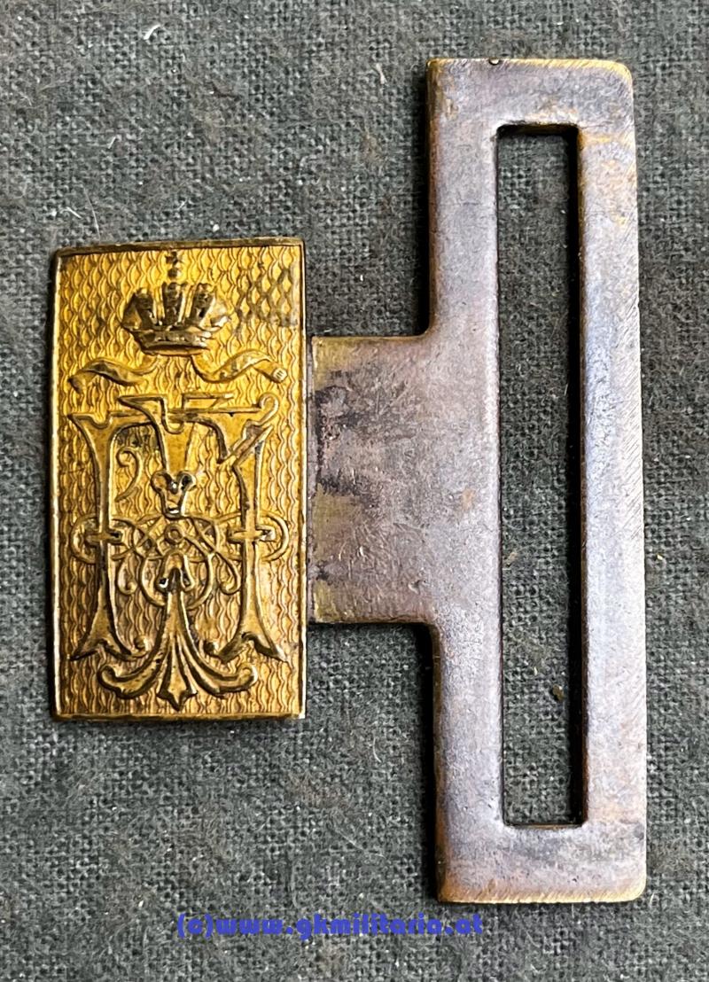 k.u.k. Offizierskoppelschloss - Kaiser Franz Josef I. - Variante! mit Hersteller Zimbler!