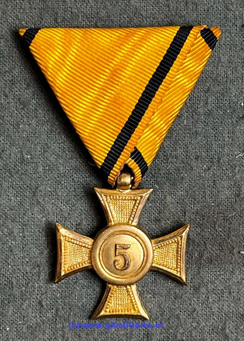 Österreich 1. Republik - Militärdienstzeichen 2. Klasse für 5 Jahre - Mannschaft!! - Hersteller GNAD!!