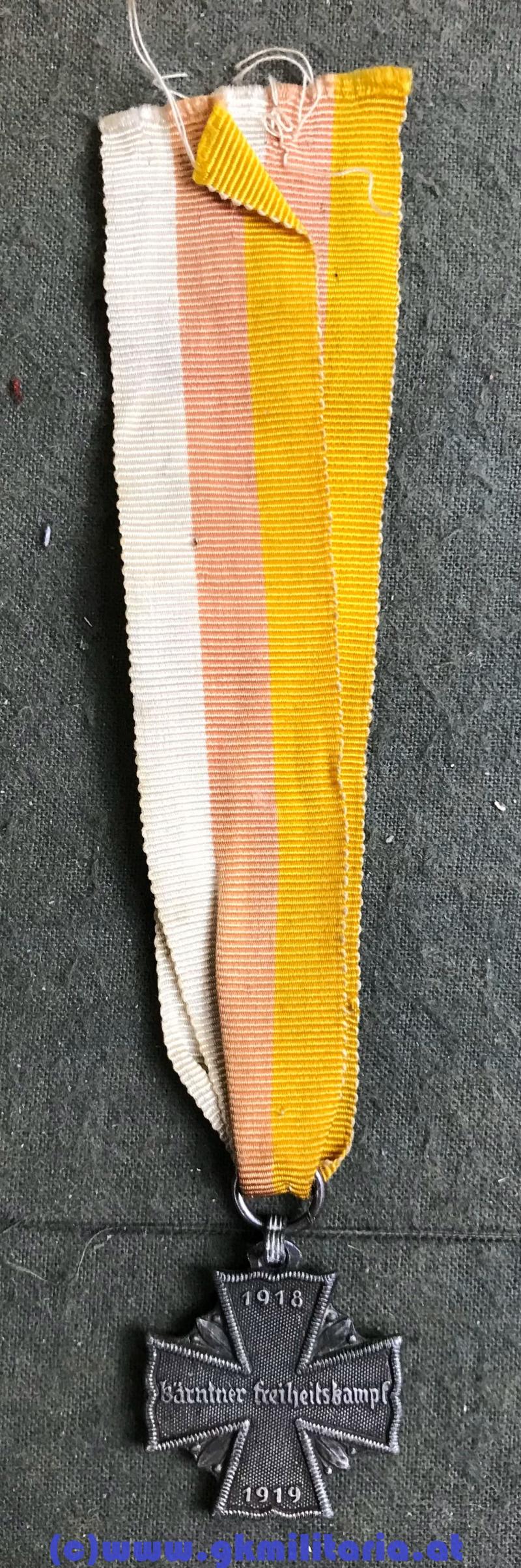 Allgemeines Kärntner Kreuz für Tapferkeit !! - Kärntner Abwehrkampf 1919 !!