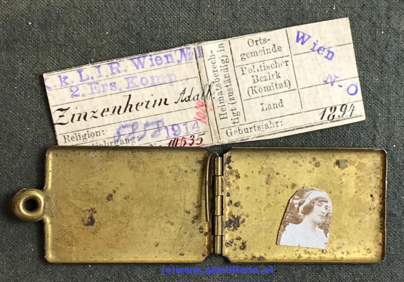 k.u.k. Legitimation Zinsenheim Adalbert K.k. L.I.R. Wien Nr. 1 !!