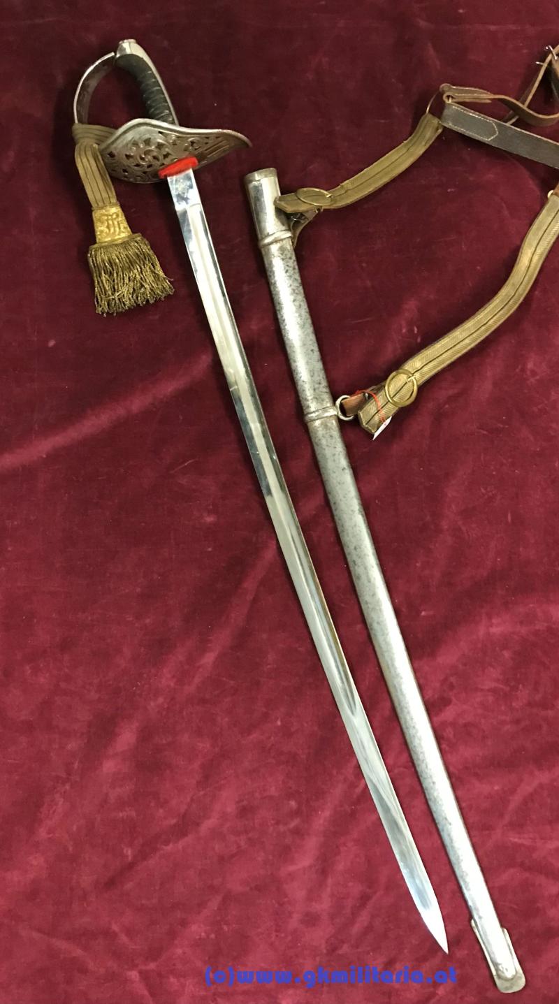 Komplette Säbel-Garnitur Säbel M1904 Kavallerie für Offizier mit Portepee und Gehänge!!