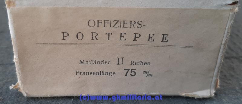 k.u.k. Portepee für Offiziere Säbel Kaiser Franz Josef I. - im originalem Verkaufskarton!