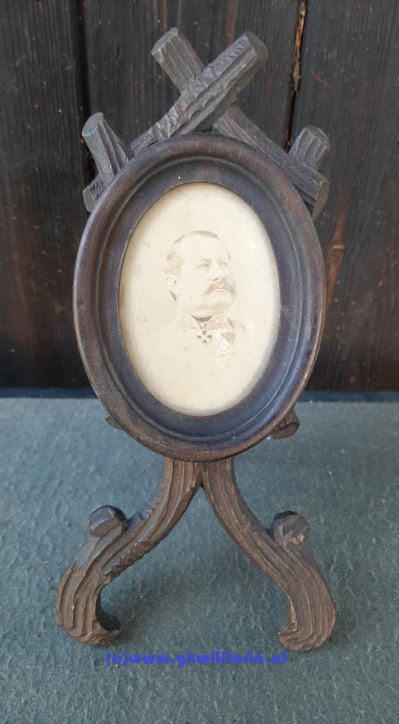 k.u.k. Portrait Generalmajor mit Top Orden um 1860 !! - mit Rahmen!!