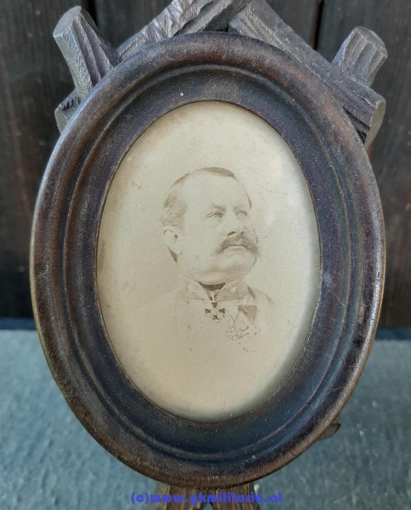 k.u.k. Portrait Generalmajor mit Top Orden um 1860 !! - mit Rahmen!!