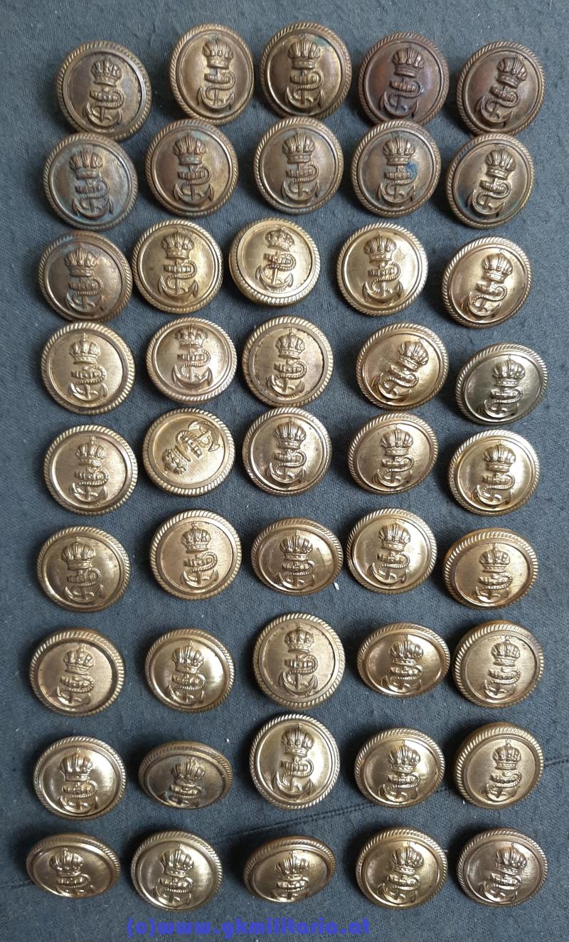 k.u.k. Kriegsmarine Knöpfe für Flottenrock usw. - Ausführung groß!!