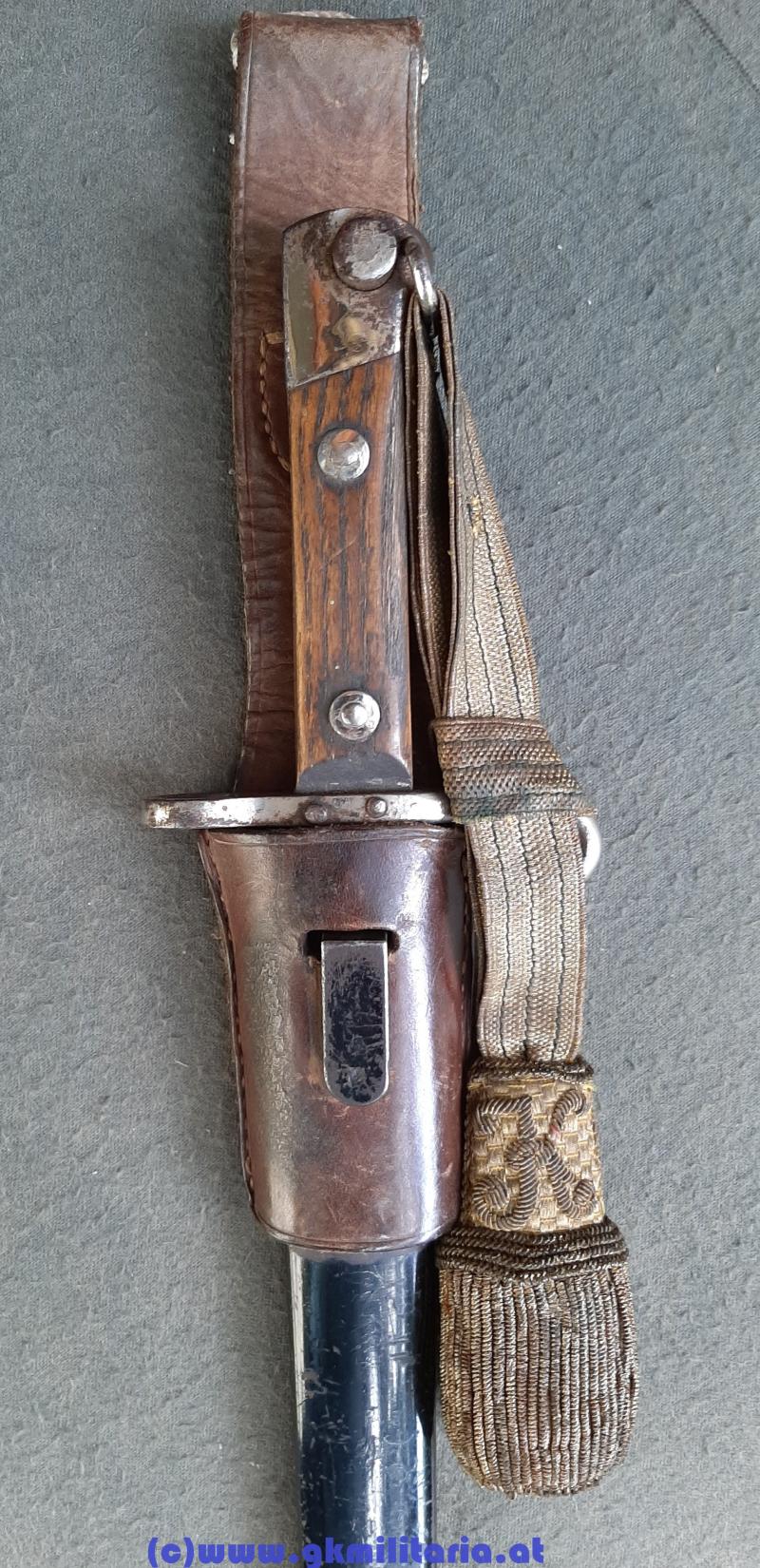 k.u.k. Bajonett M95 Offiziere mit Portepee Kaiser Karl I.