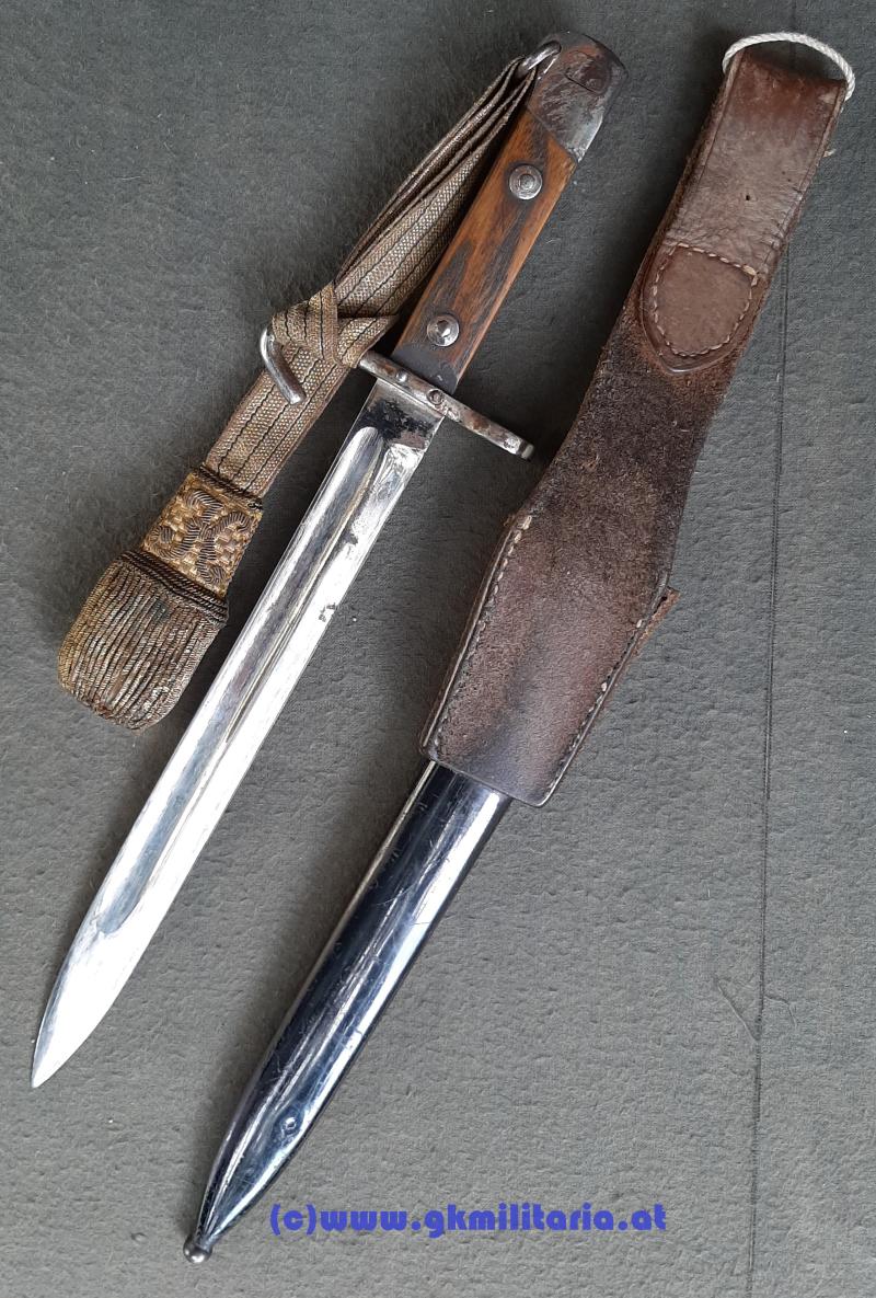 k.u.k. Bajonett M95 Offiziere mit Portepee Kaiser Karl I.