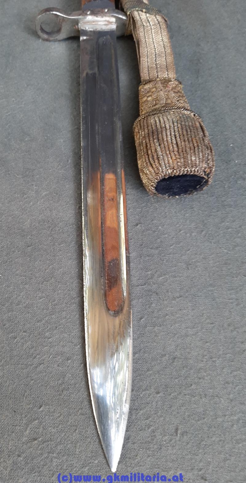 k.u.k. Bajonett M95 Offiziere mit Portepee Kaiser Karl I.