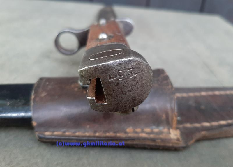 k.u.k. Messerbajonett für Repetierstützen M95 - Infanterieregiment 49 St. Pölten!!