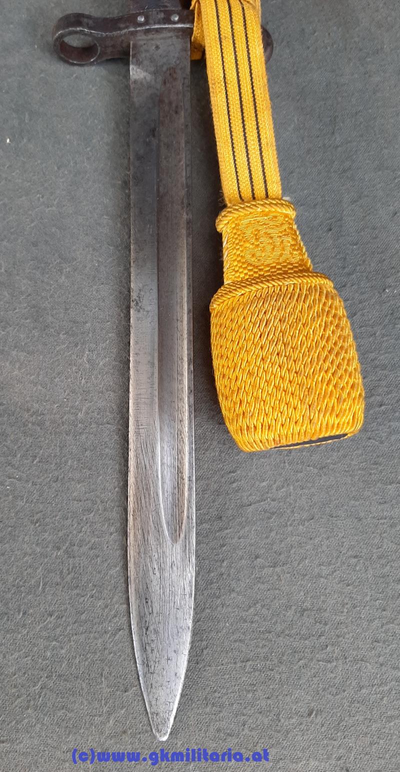 Messerbajonett M 1895 f. Unteroffiziere mit Portepee Kaiser FJ I.