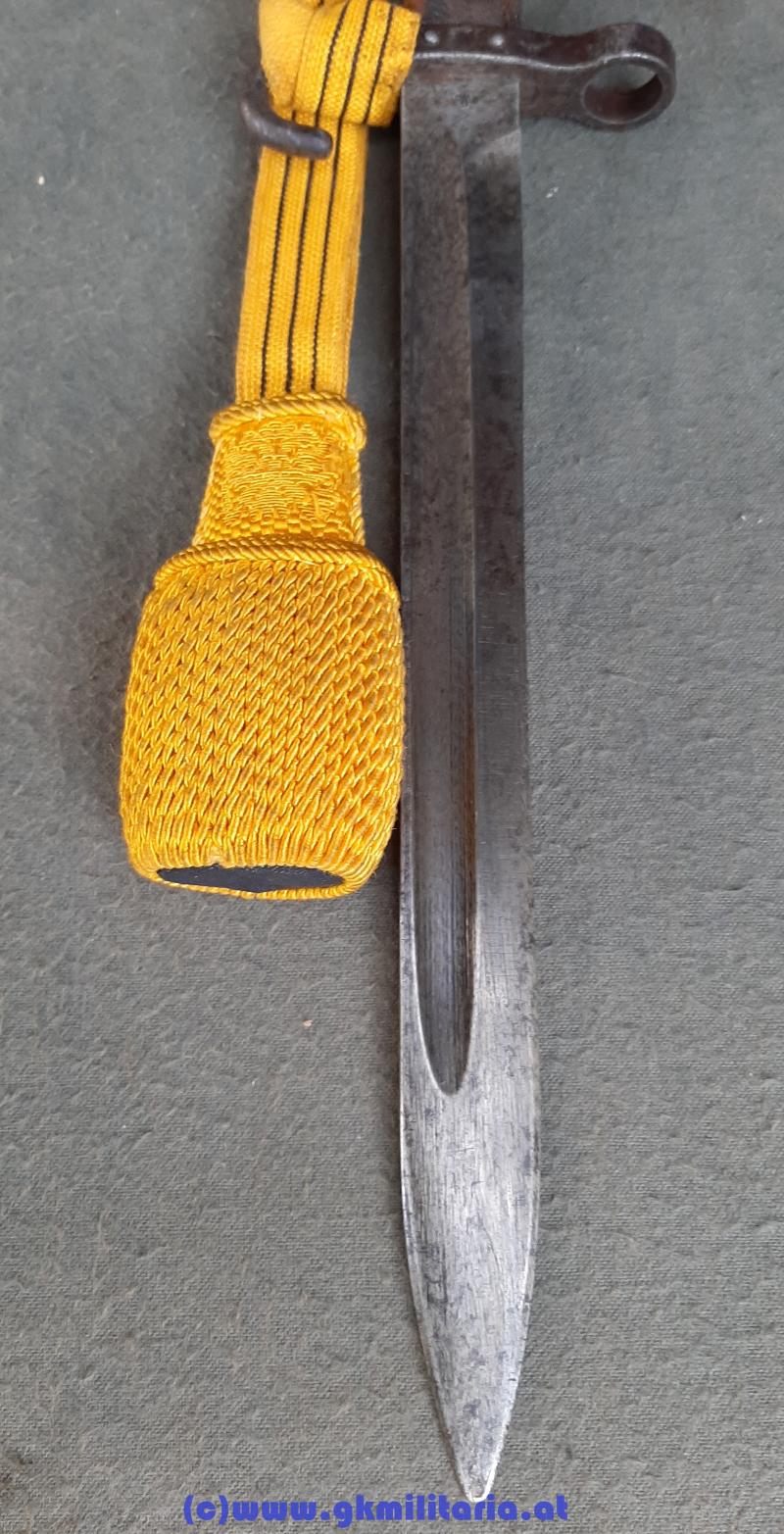 Messerbajonett M 1895 f. Unteroffiziere mit Portepee Kaiser FJ I.