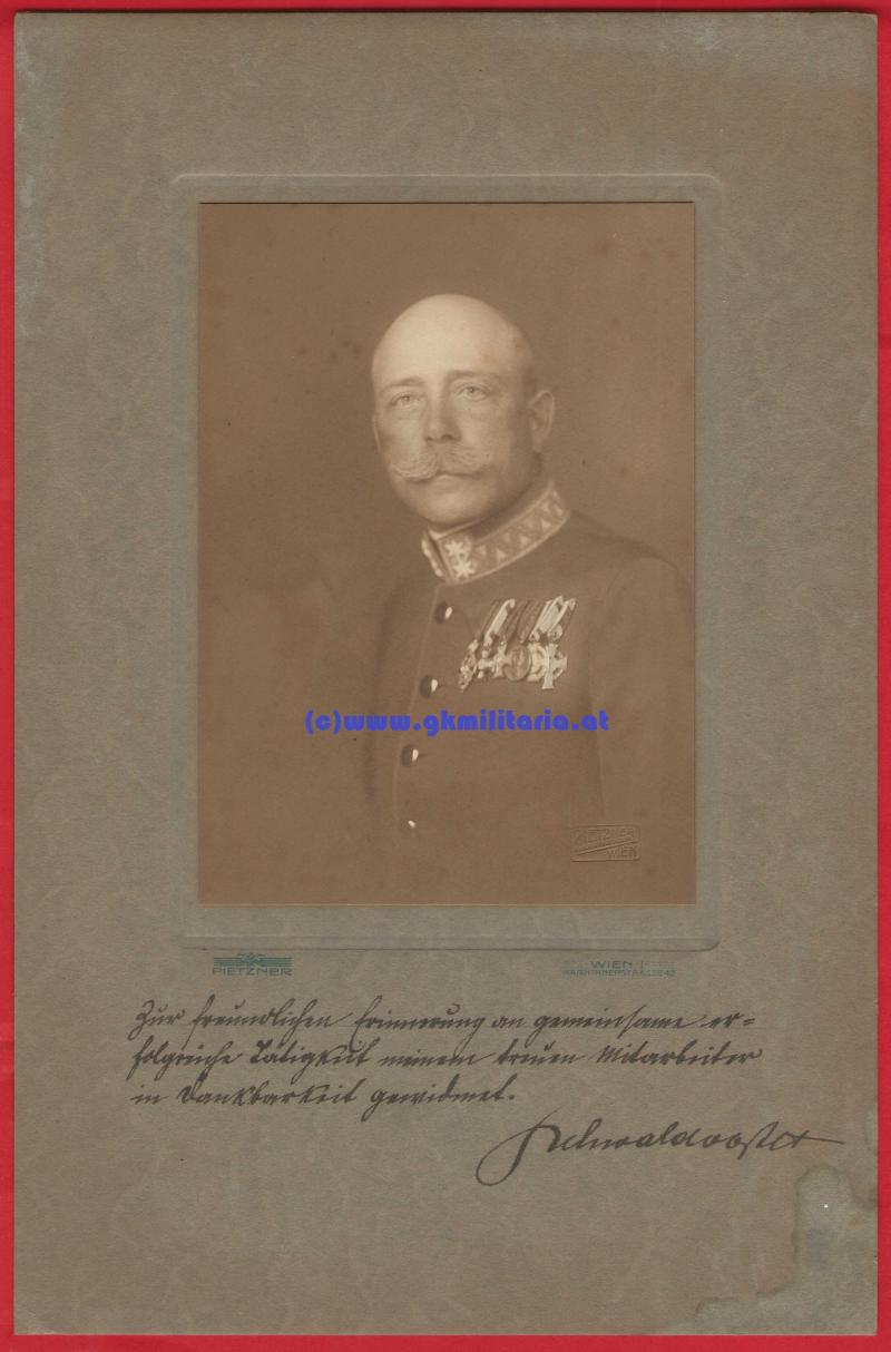 Portrait k.u.k. Oberstleutnant mit TOP ORDEN! - mit eigenh. Widmung!
