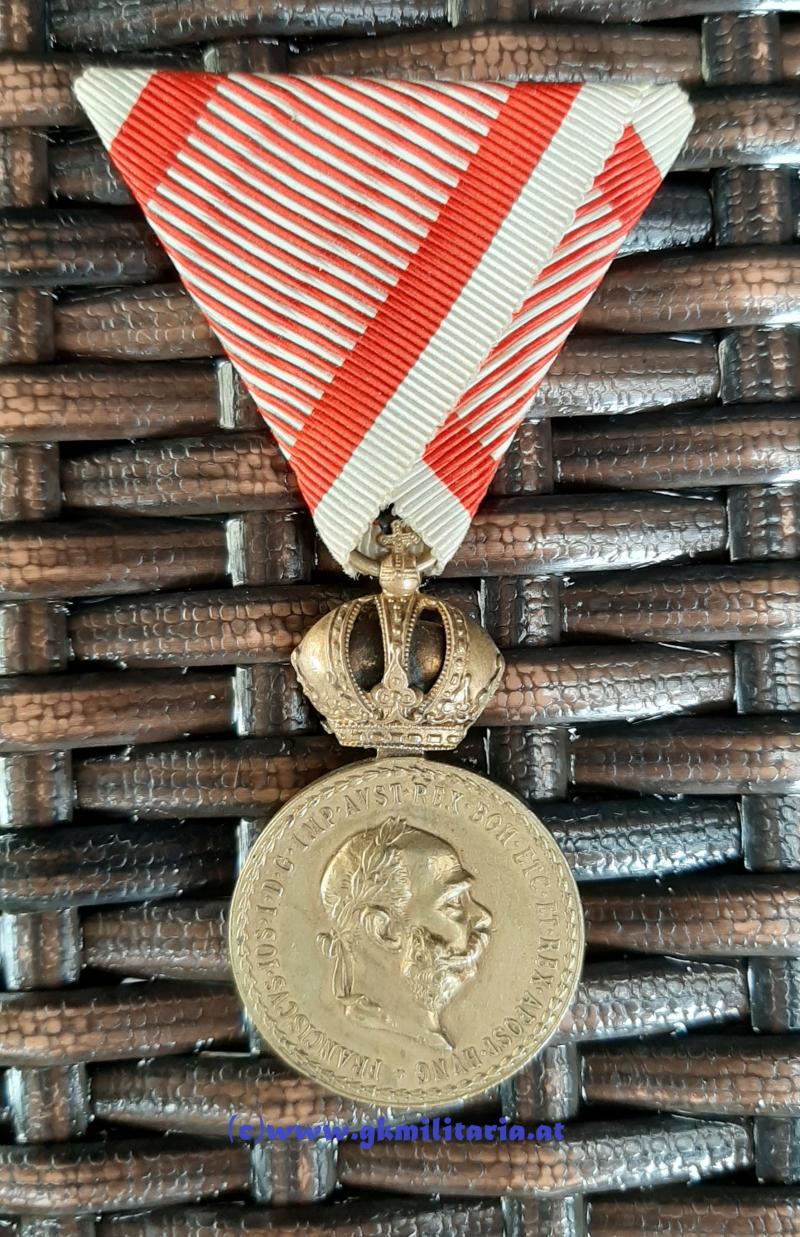 k.u.k. Bronzene Militärverdienstmedaille Kaiser FJ I. mit Widmungsetui des Böhmischen Infanterie-Regiment Nr. 36!! - TOP!!