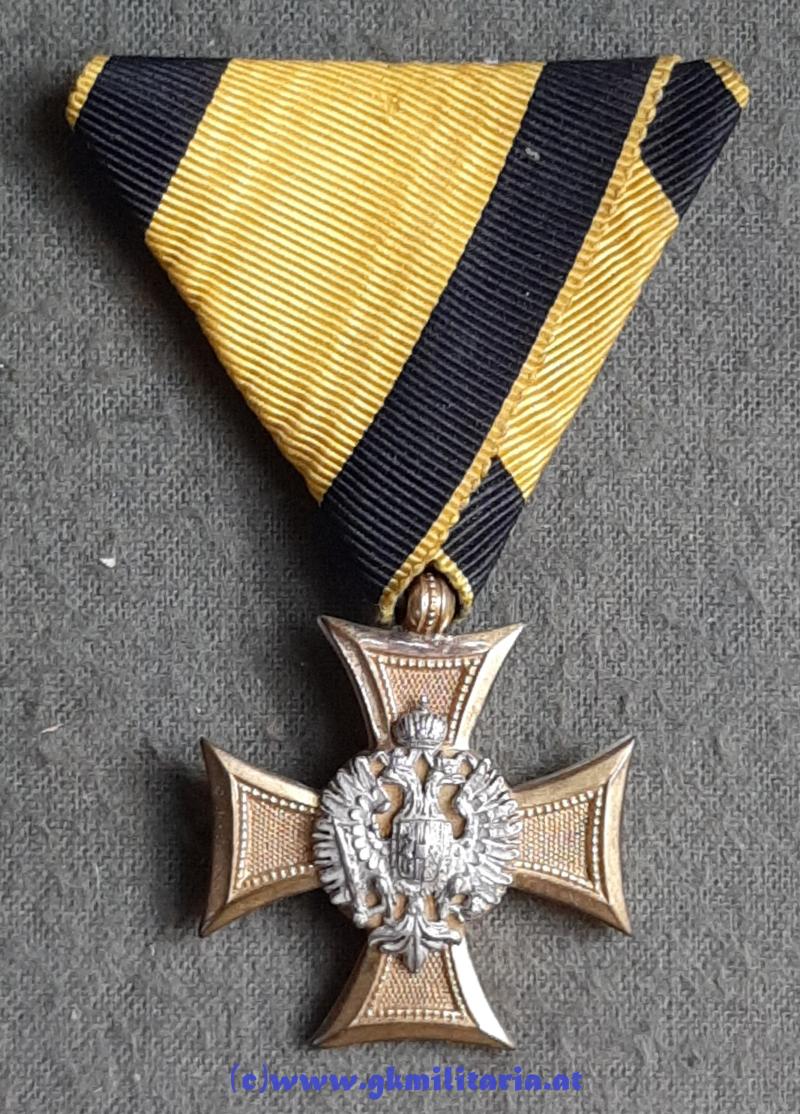 k.u.k. Militärdienstzeichen f. Offiziere 1. Klasse 25 - Variante Perlmutt!