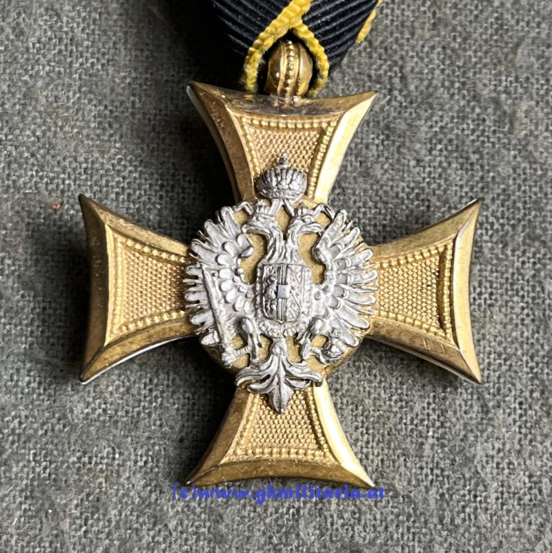 k.u.k. Militärdienstzeichen f. Offiziere 1. Klasse 25 - Variante Perlmutt!