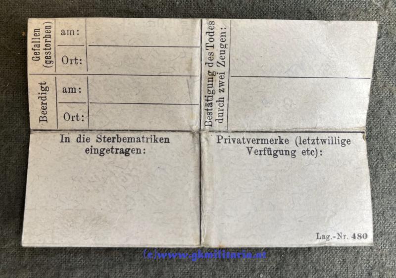 k.u.k. Erkennungsmarke für Offiziere - Kaiser FJ I. - Major Eduard Graf von Wickenburg Inf. Reg. Nr.7/Inf. Reg. 91 !!