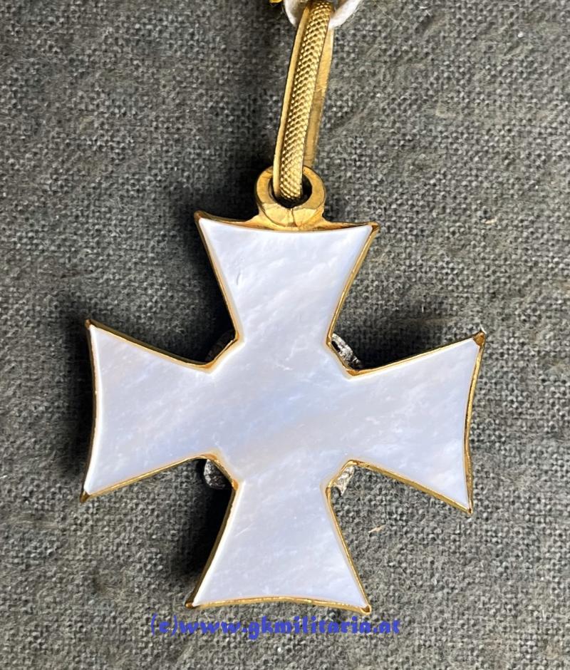 k.u.k. Militärdienstzeichen f. Offiziere 1. Klasse 25 Jahre - frühe Variante Perlmutt!