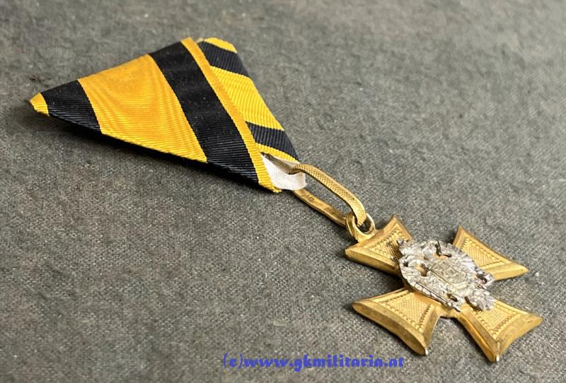 k.u.k. Militärdienstzeichen f. Offiziere 1. Klasse 25 Jahre - frühe Variante Perlmutt!