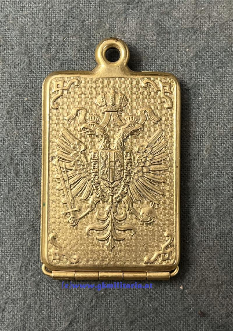 k.u.k. Erkennungsmarke für Offiziere - Kaiser FJ I. - Hptm. Schneider Ldw.-Inf.-Reg. 9