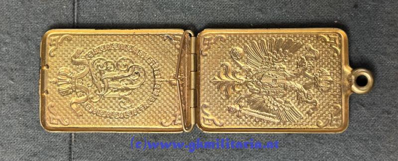 k.u.k. Erkennungsmarke für Offiziere - Kaiser FJ I. - Hptm. Schneider Ldw.-Inf.-Reg. 9