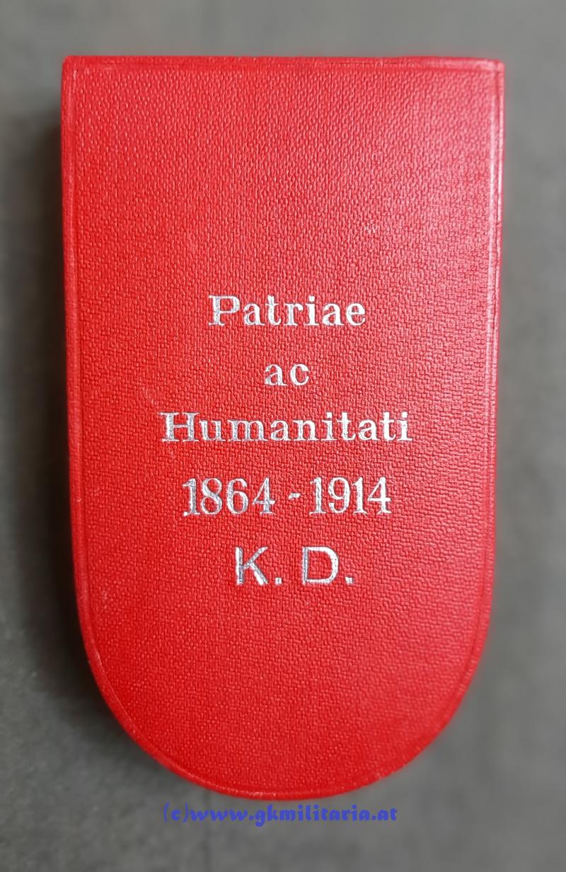 k.u.k. Ehrenzeichen des Roten Kreuzes II. Klasse mit KD im Etui! - Seltene Variante mit Sternpunze!!!