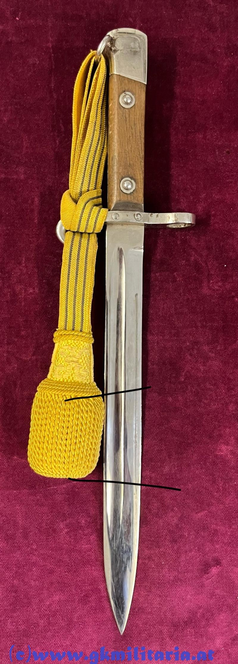 Messerbajonett M 1895 f. Unteroffiziere mit Portepee Kaiser Karl I. !!