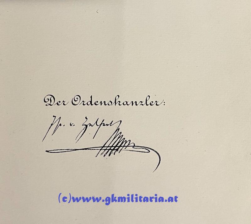 Große k.u.k. Verleihungsurkunde Ritterkreuz Kaiser Franz Joseph-Orden + Statuten!! 1898!!