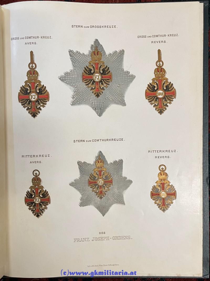 Große k.u.k. Verleihungsurkunde Ritterkreuz Kaiser Franz Joseph-Orden + Statuten!! 1898!!