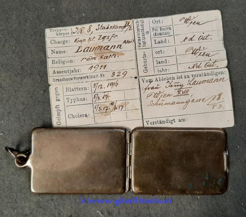 k.u.k. Erkennungsmarke - Mährisches Infanterie-Regiment Nr. 8