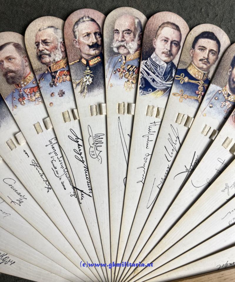 k.u.k patriotischer Fächer der Heeresführer - Offizielle Kriegsfürsorge!!