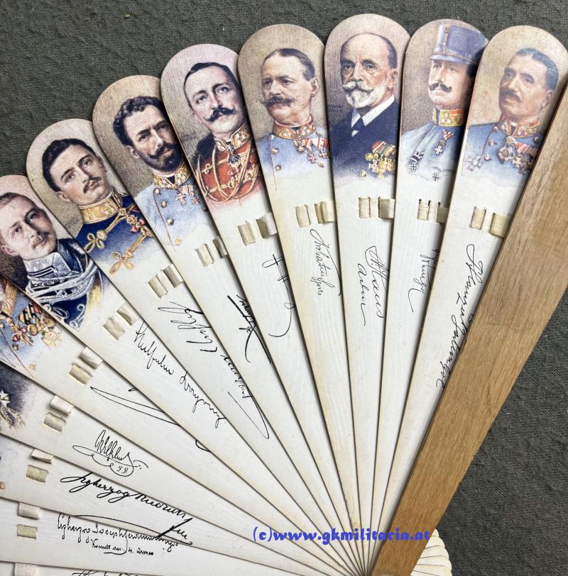 k.u.k patriotischer Fächer der Heeresführer - Offizielle Kriegsfürsorge!!