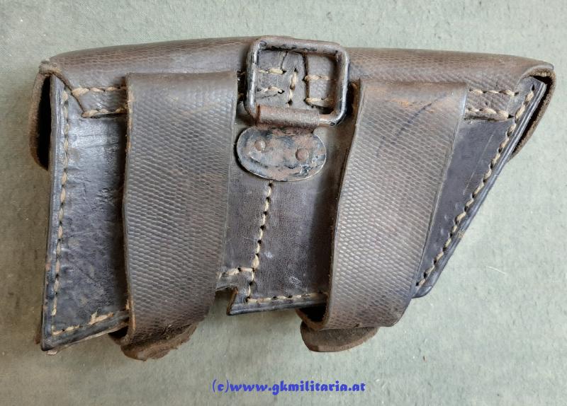 k.u.k. zweiteilige Patronentasche M95 - MONTURDEPOT-Stempel und Einheitstempel 5. D.R.A. !!